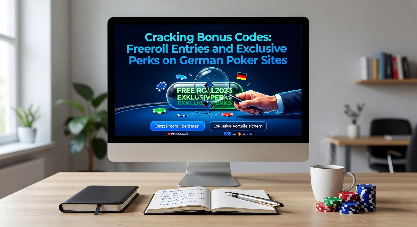 Grafik mit exklusiven Poker-Perks wie Cashback und Freeroll-Tickets, aktiviert durch Bonuscodes