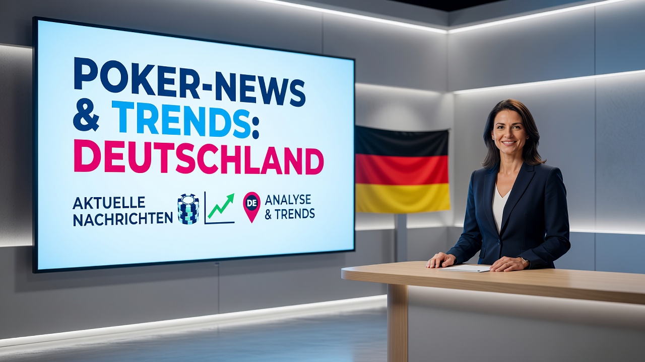 Spieler am Finaltisch der Triple A Series im Sternberg Theater Berlin, mit Chips und Karten in actiongeladener Atmosphäre